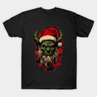 Vintage Krampus Christmas Holiday Horror Graphic T-Shirt